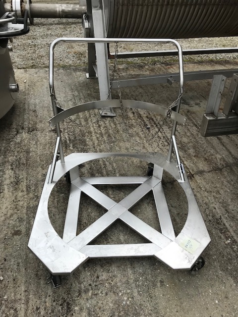 (5) Each Stainless Steel Tank/Drum Hand Carts.  Has opening for 32
